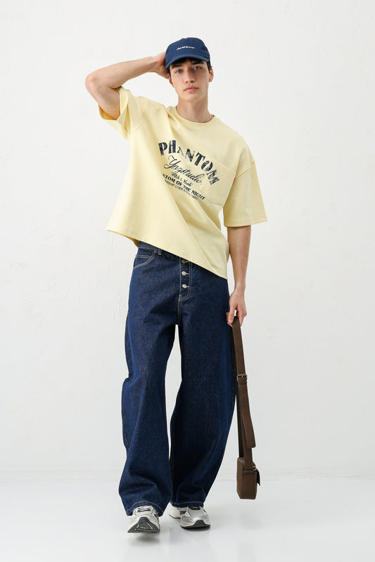 Short-Sleeved Boxy-Fit Printed T-Shirt