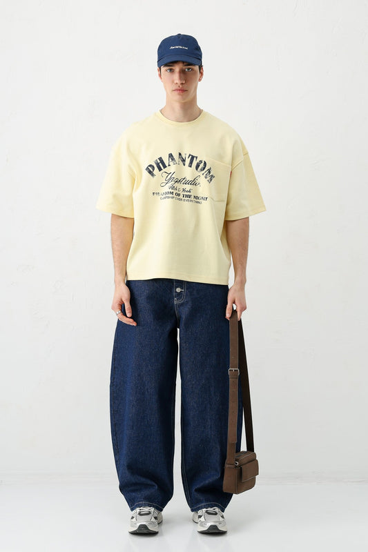 Short-Sleeved Boxy-Fit Printed T-Shirt