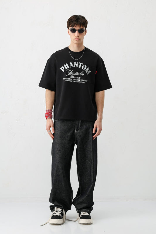 Short-Sleeved Boxy-Fit Printed T-Shirt