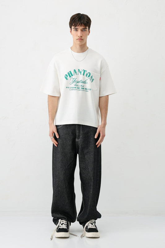 Short-Sleeved Boxy-Fit Printed T-Shirt