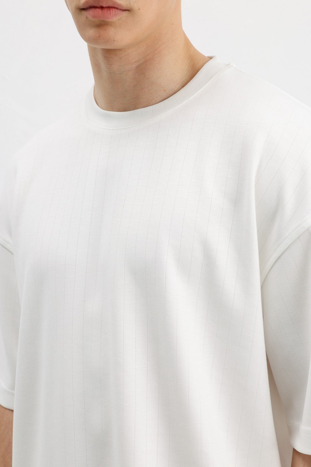Oversized T-Shirt with Ribbed Texture