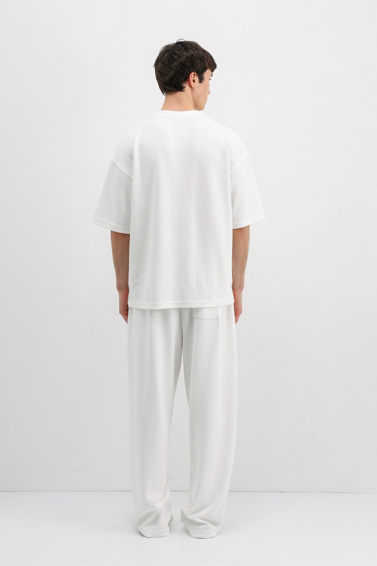 Oversized T-Shirt with Ribbed Texture