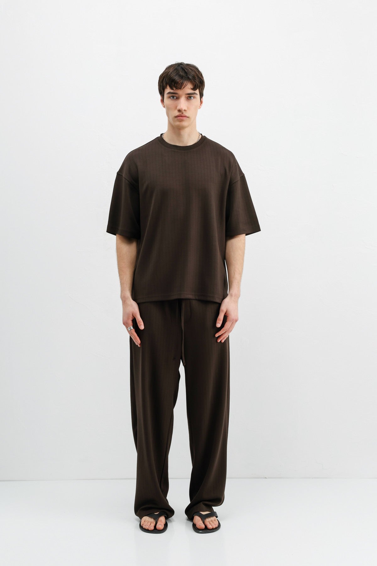 Oversized T-Shirt with Ribbed Texture