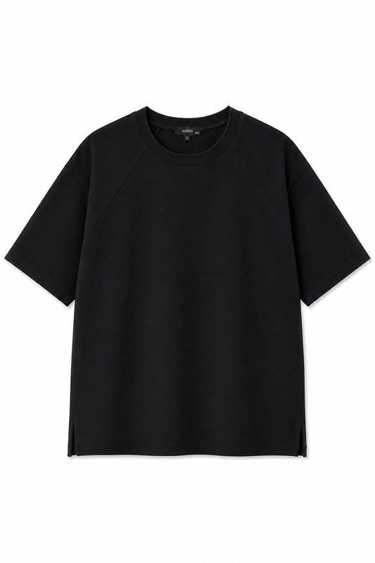 Oversized Raglan-Sleeve Basic T-Shirt