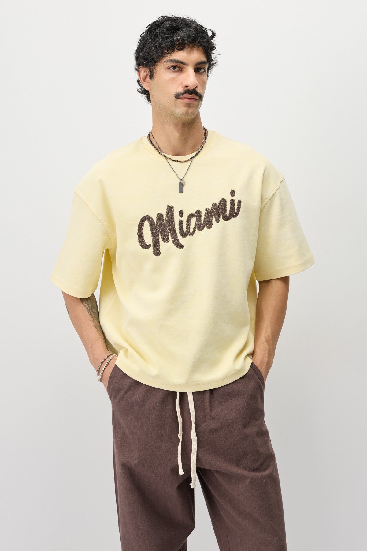Oversized Miami-Printed T-Shirt