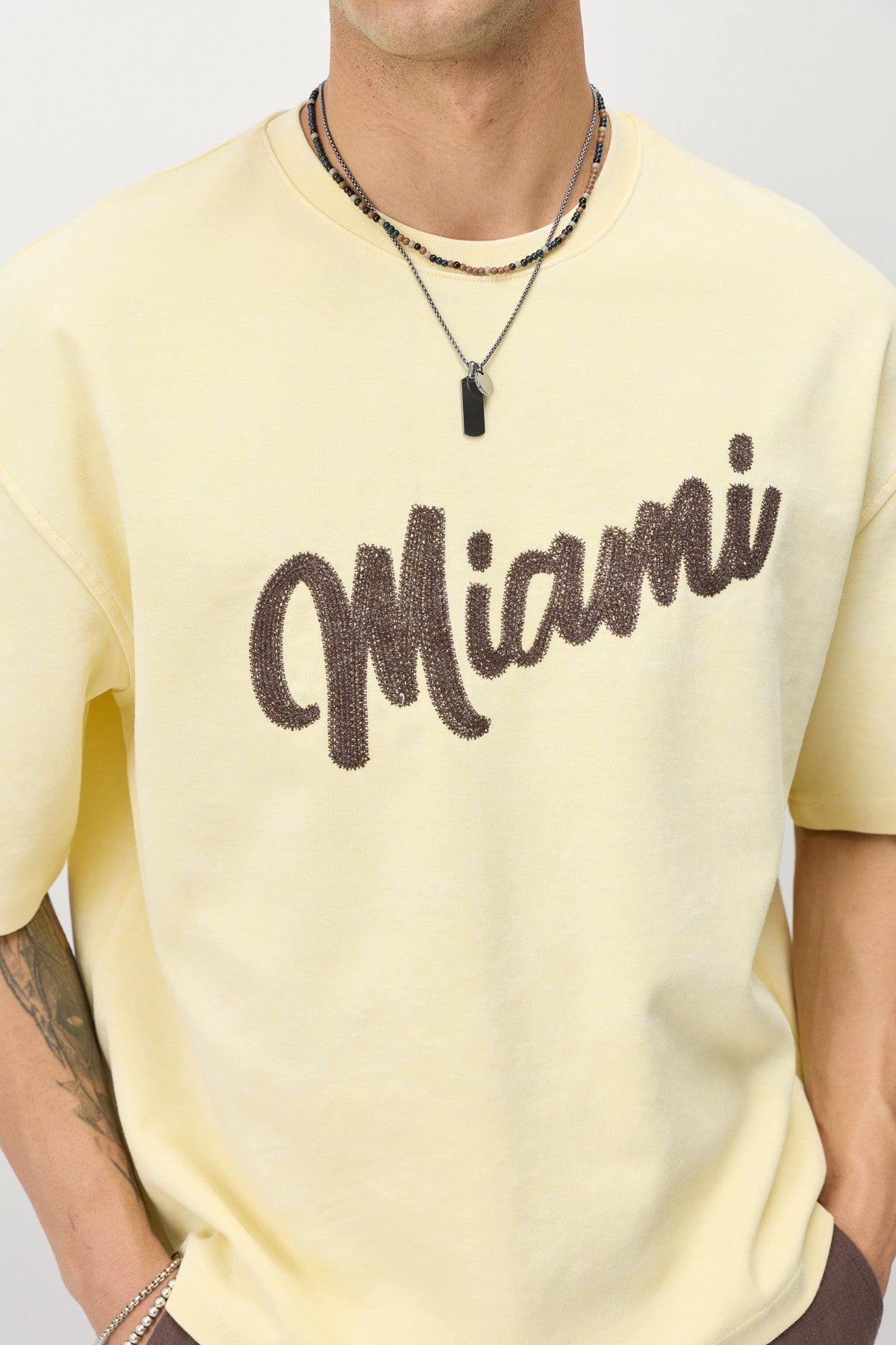 Oversized Miami-Printed T-Shirt