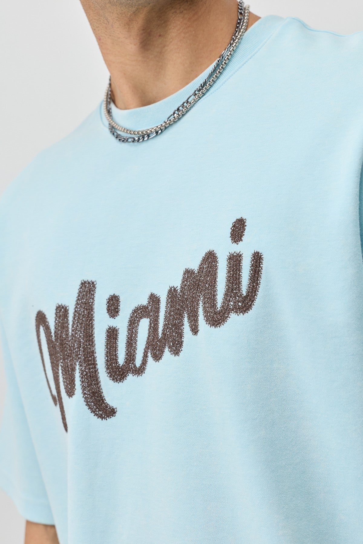 Oversized Miami-Printed T-Shirt