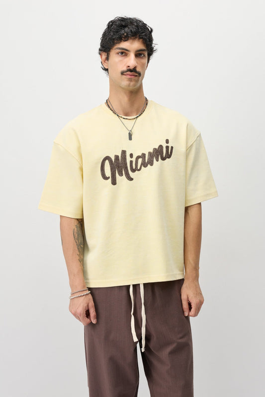 Oversized Miami-Printed T-Shirt