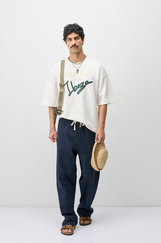 Oversized T-Shirt with Ibiza Print