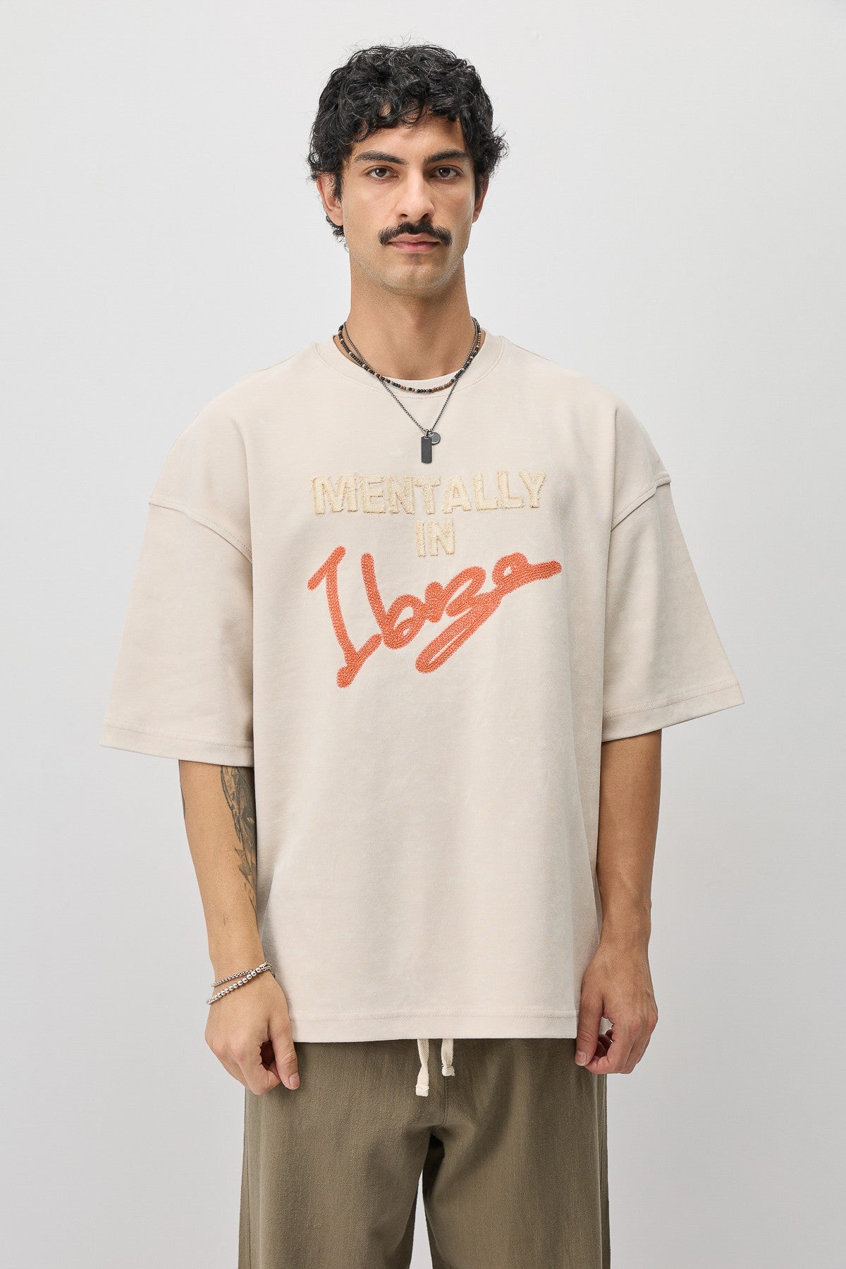 Oversized T-Shirt with Ibiza Print