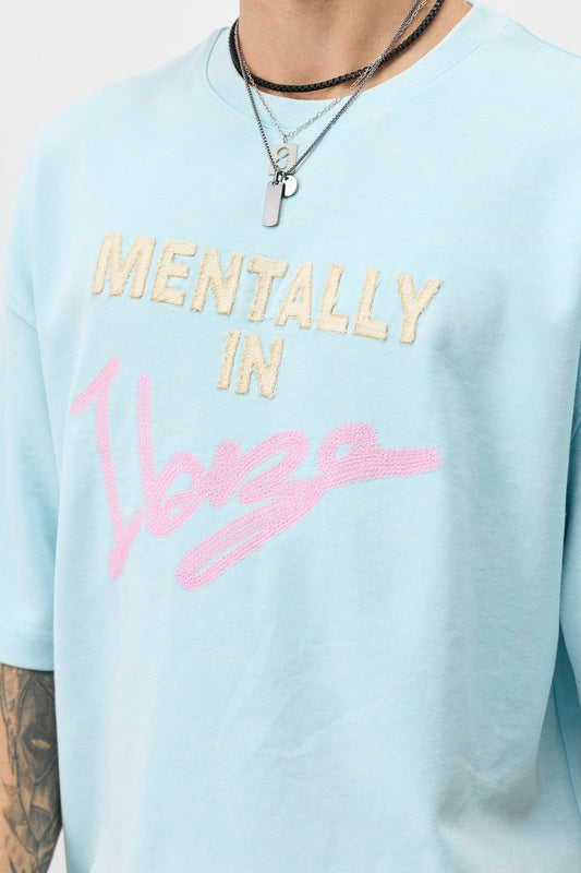 Oversized T-Shirt with Ibiza Print