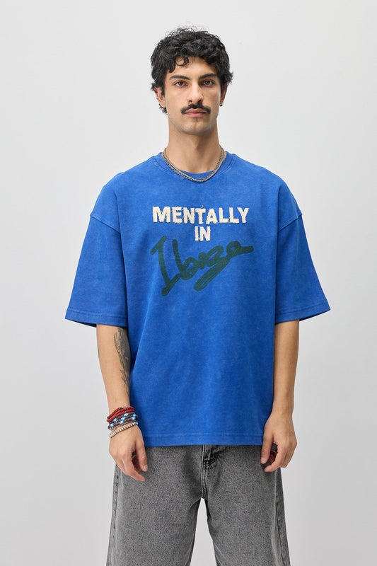 Oversized T-Shirt with Ibiza Print