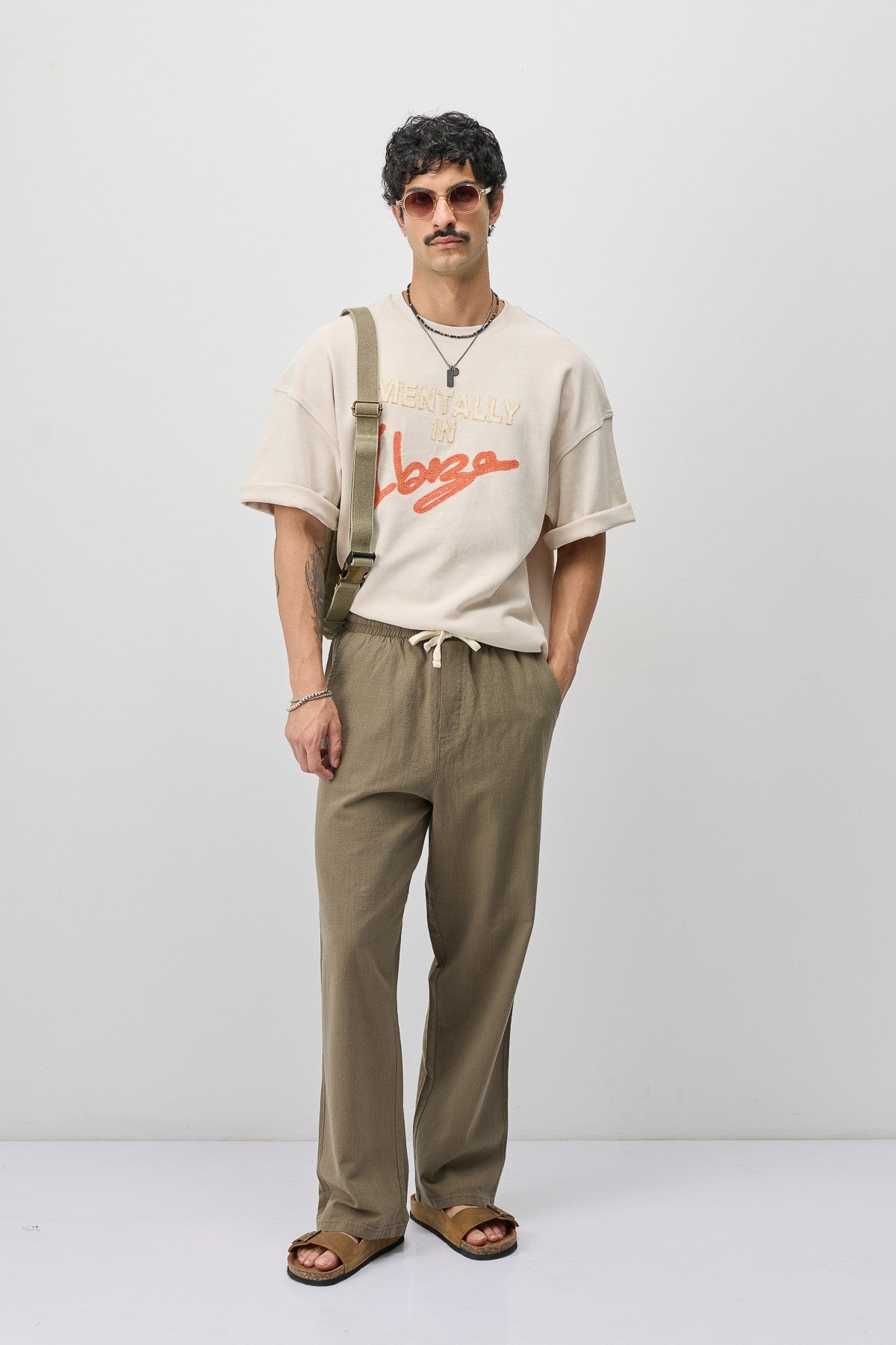 Oversized T-Shirt with Ibiza Print