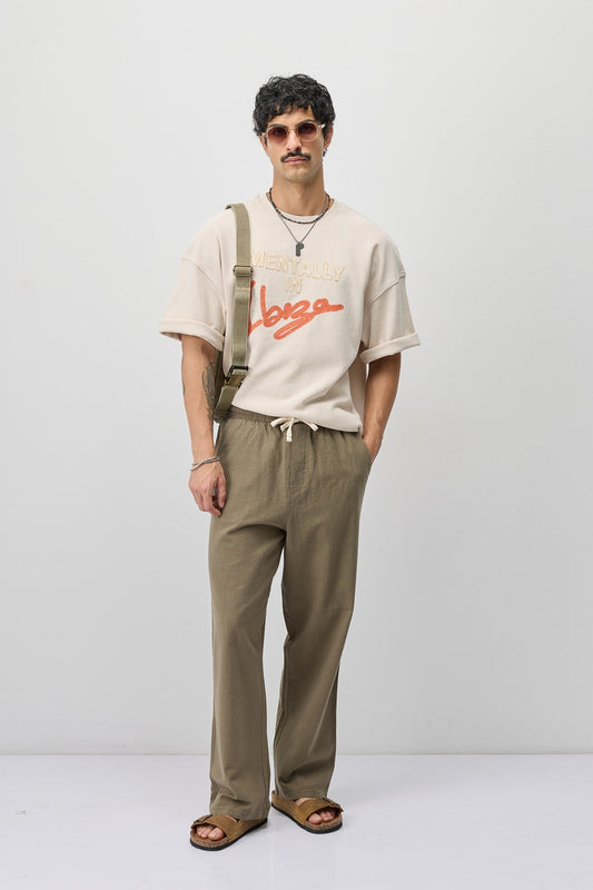 Oversized T-Shirt with Ibiza Print