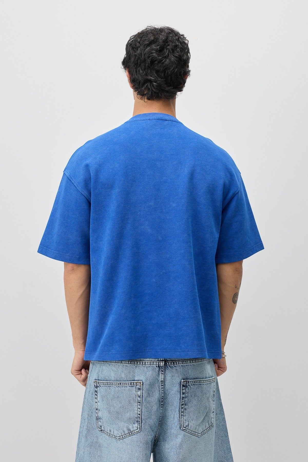 T-Shirt with Oversized Lettering and Number Print
