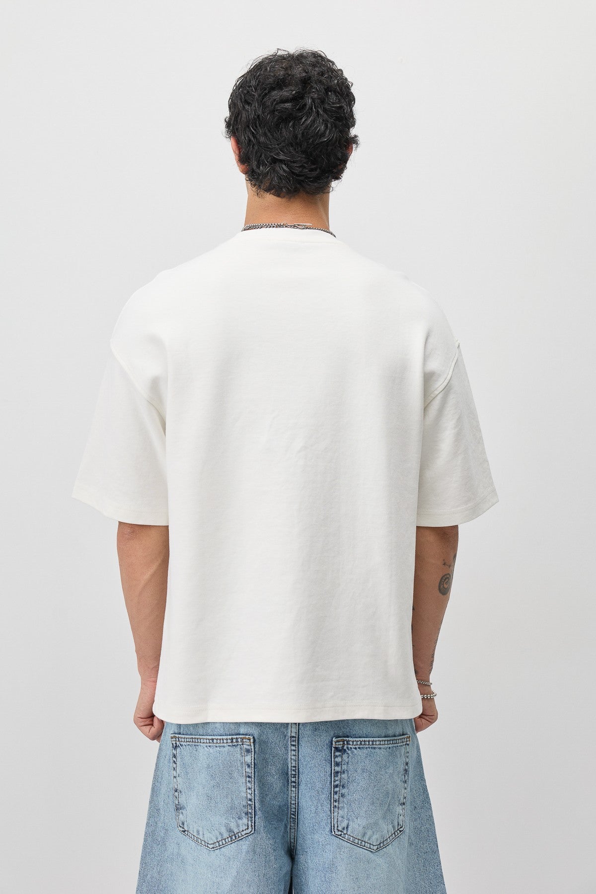 T-Shirt with Oversized Lettering and Number Print