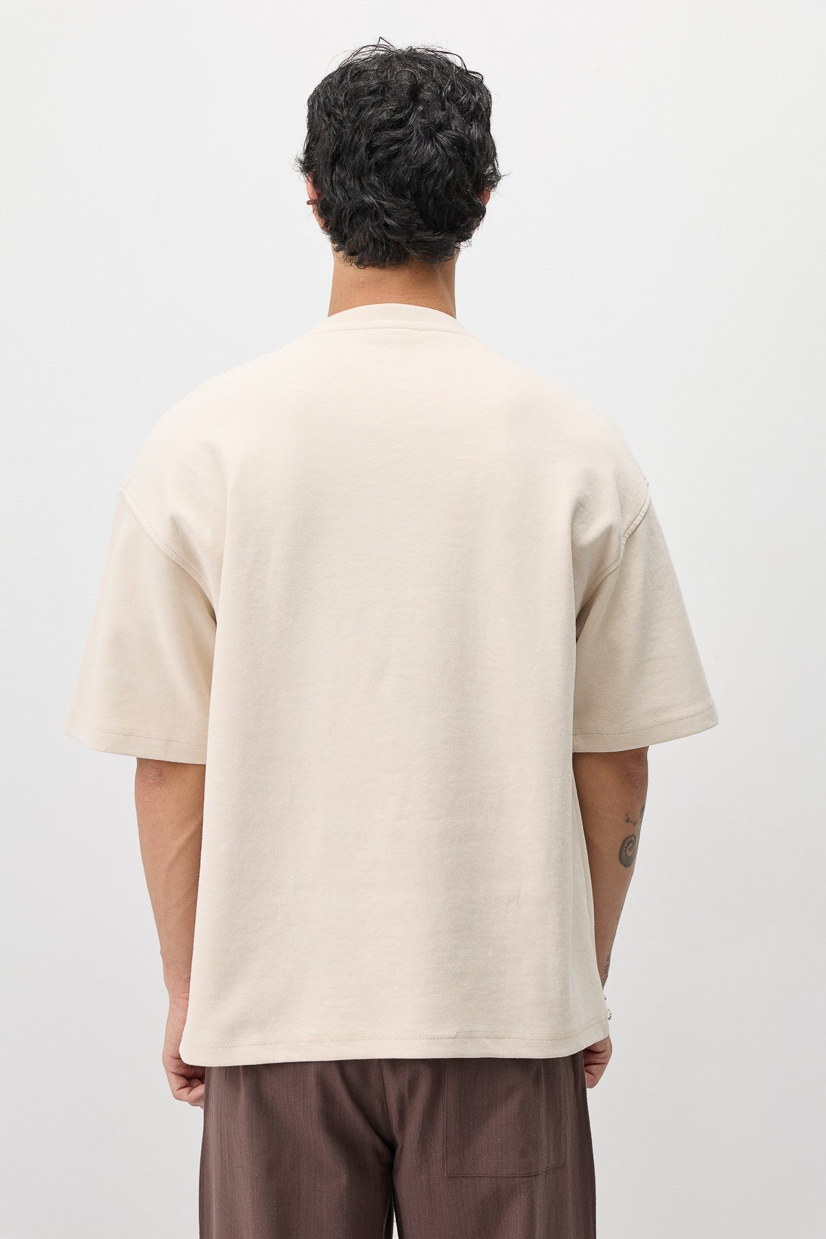 T-Shirt with Oversized Lettering and Number Print