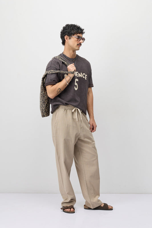 T-Shirt with Oversized Lettering and Number Print