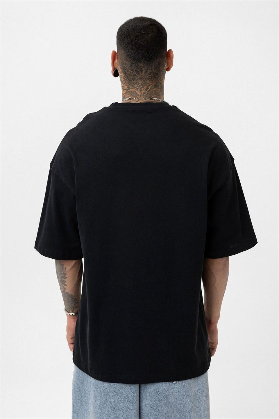 Oversized T-Shirt with Metal Ring Detail