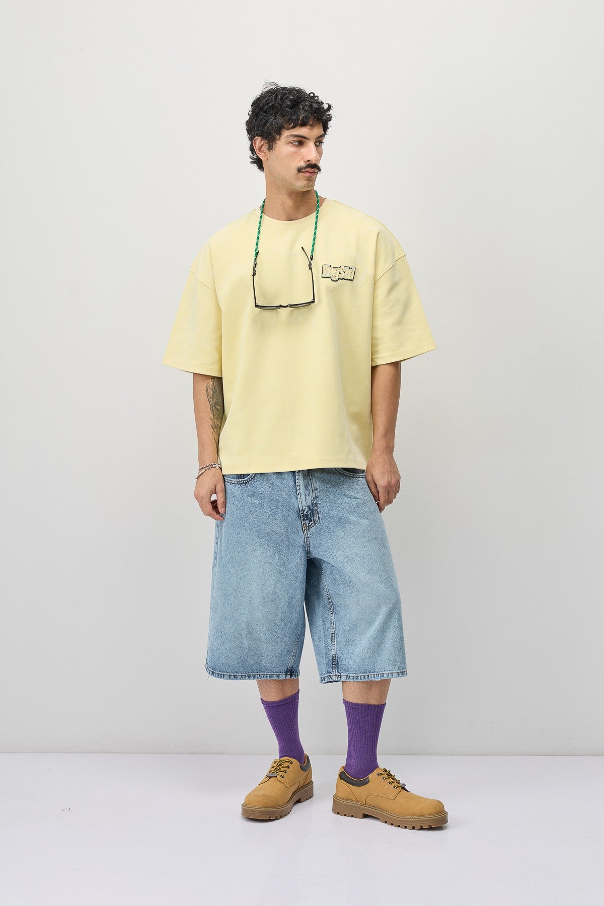 Oversized T-Shirt with Printed Label