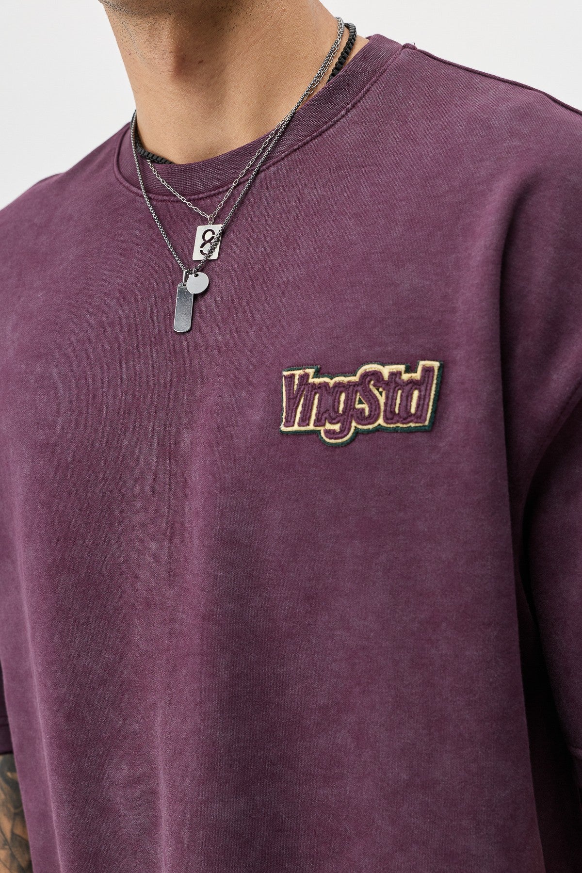 Oversized T-Shirt with Printed Label