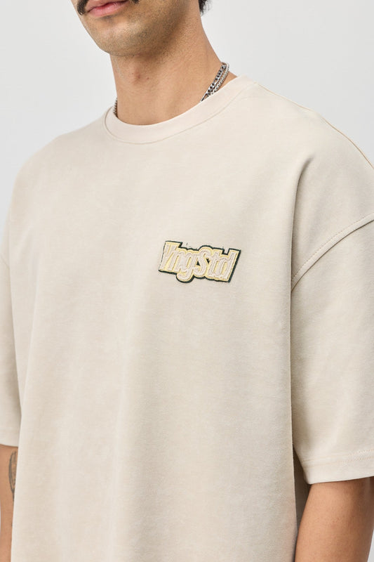 Oversized T-Shirt with Printed Label