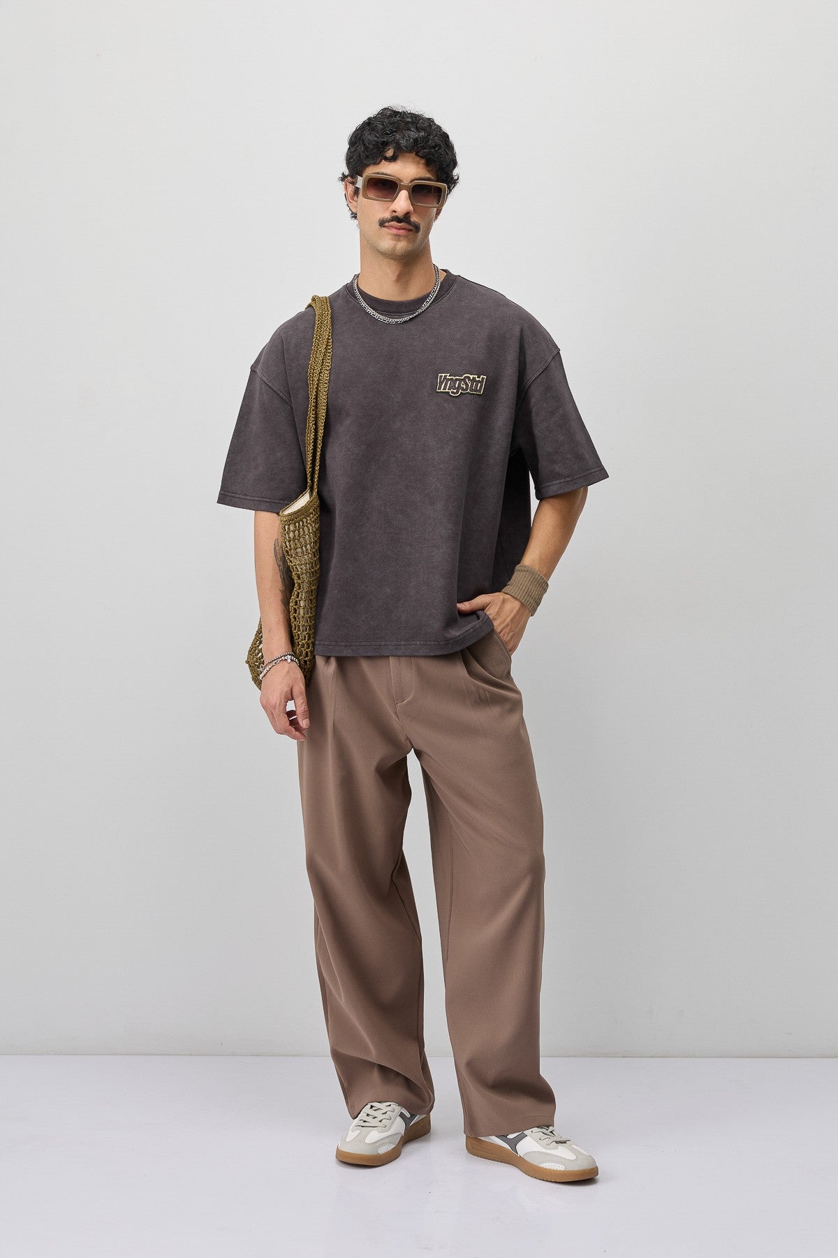 Oversized T-Shirt with Printed Label