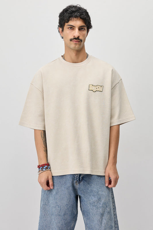 Oversized T-Shirt with Printed Label