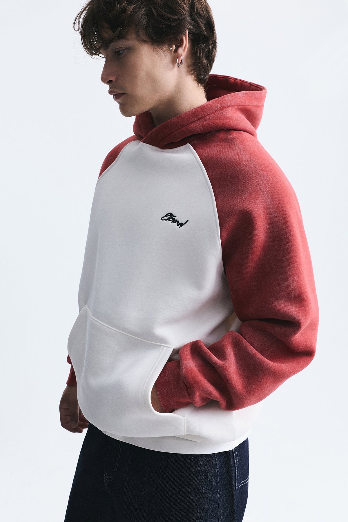 Color-Blocked Hooded Sweatshirt