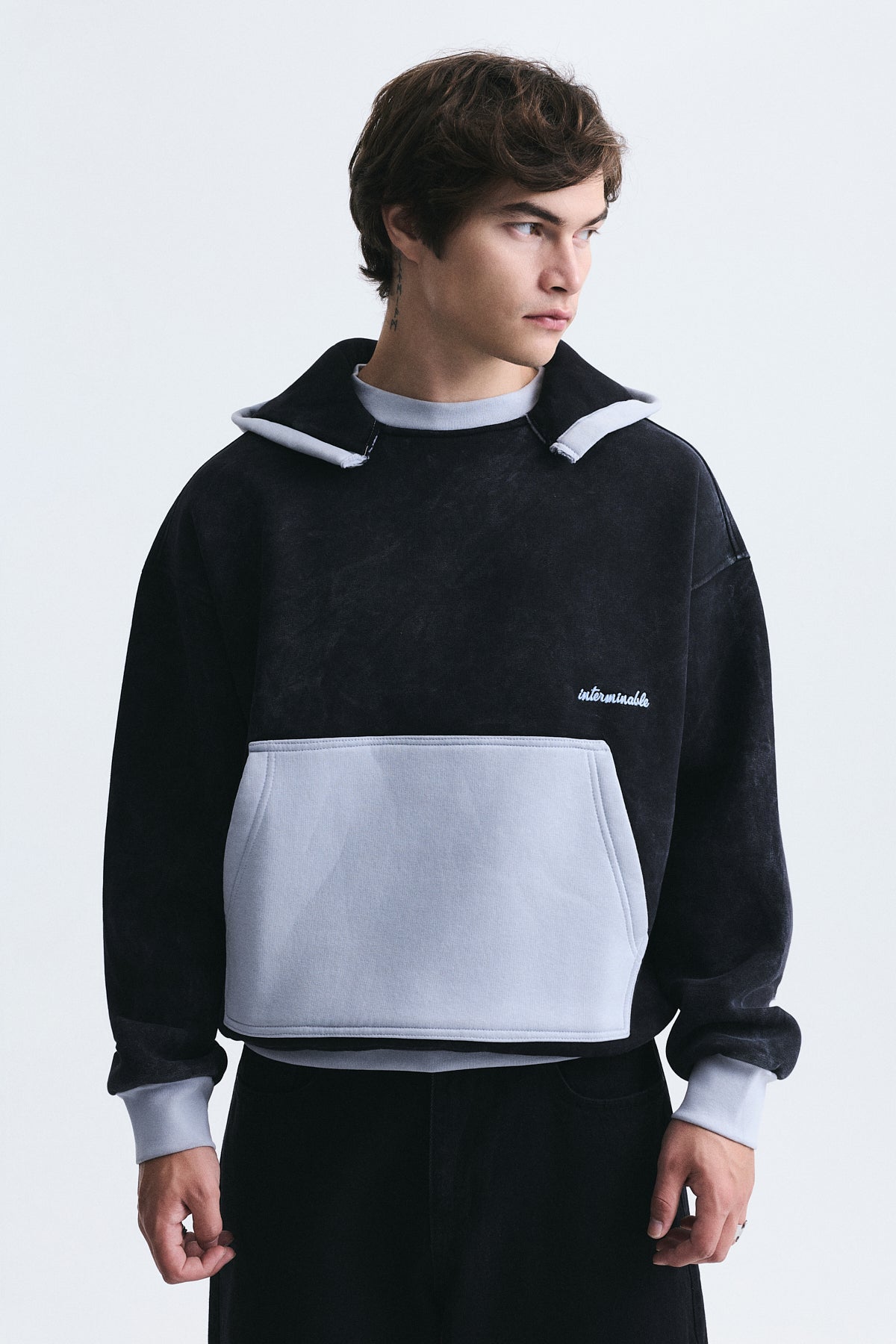 Block-Color Oversized Sweatshirt
