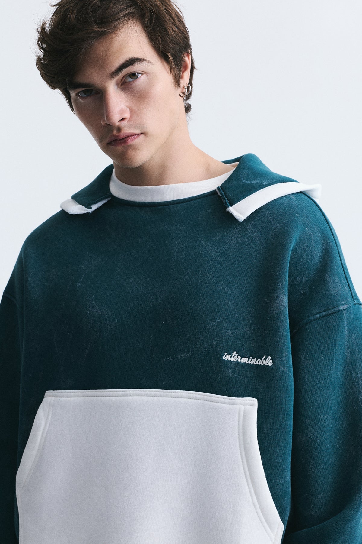 Block-Color Oversized Sweatshirt
