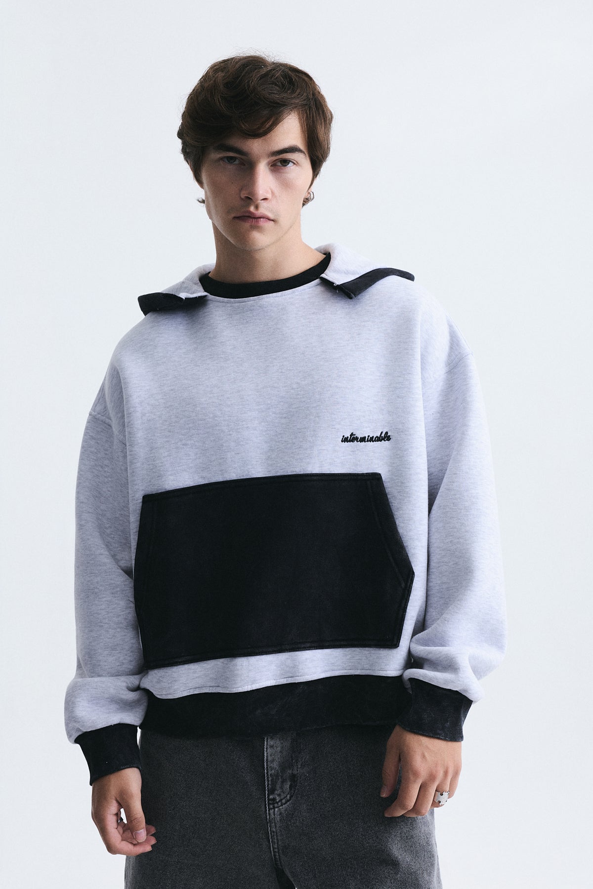 Block-Color Oversized Sweatshirt