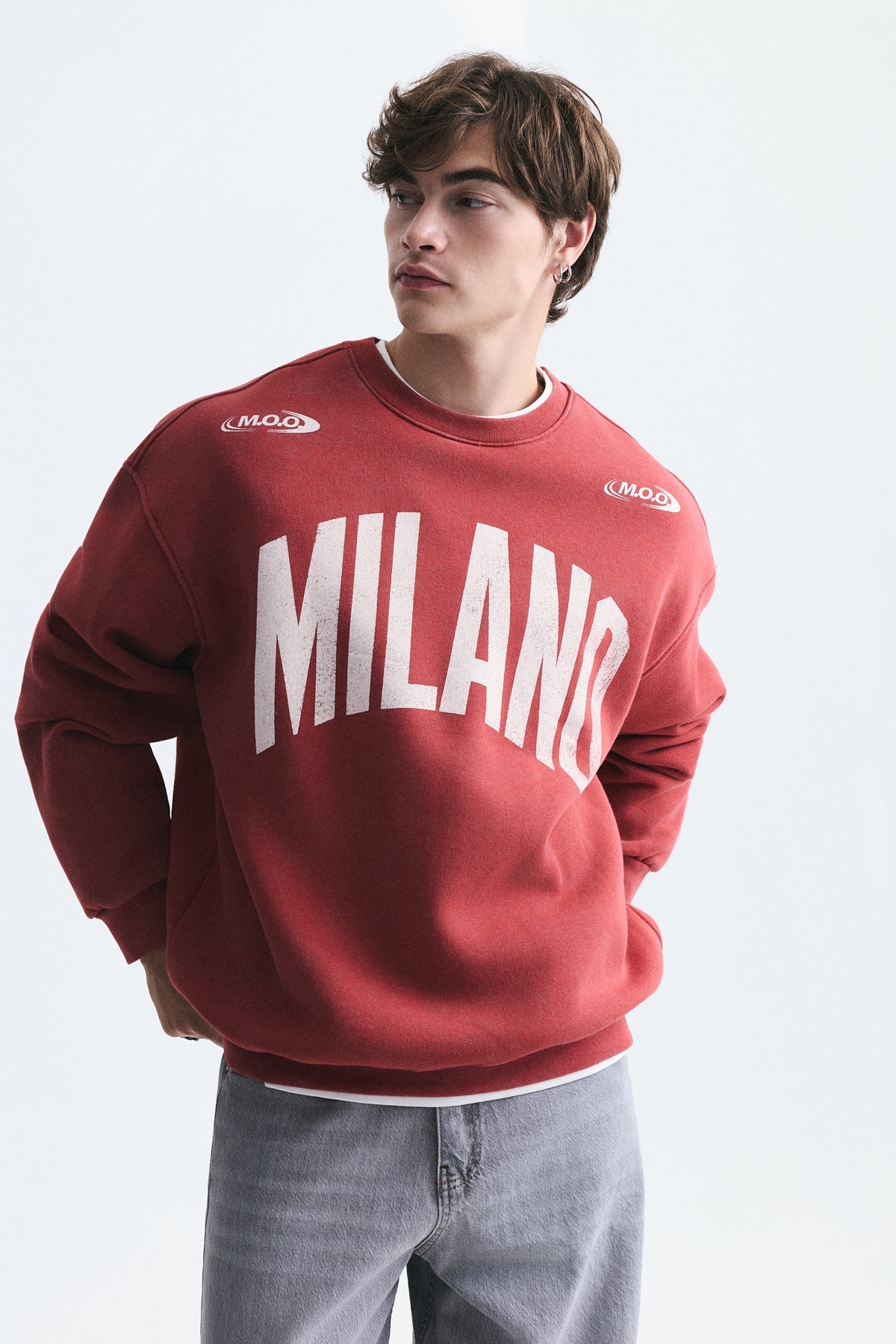 Milan-Printed Oversized Sweatshirt