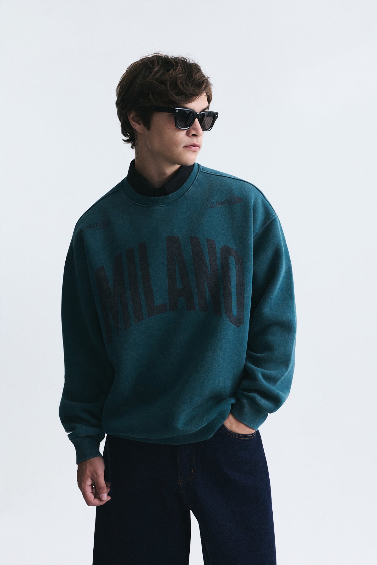 Milan-Printed Oversized Sweatshirt