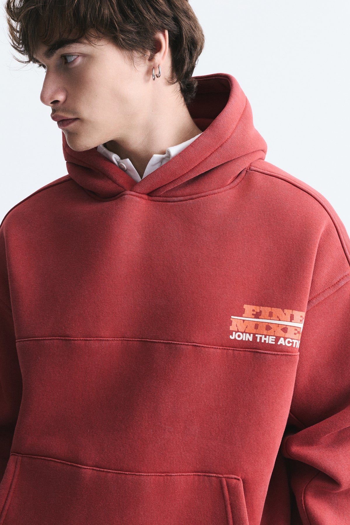 Oversized Washable Hooded Sweatshirt