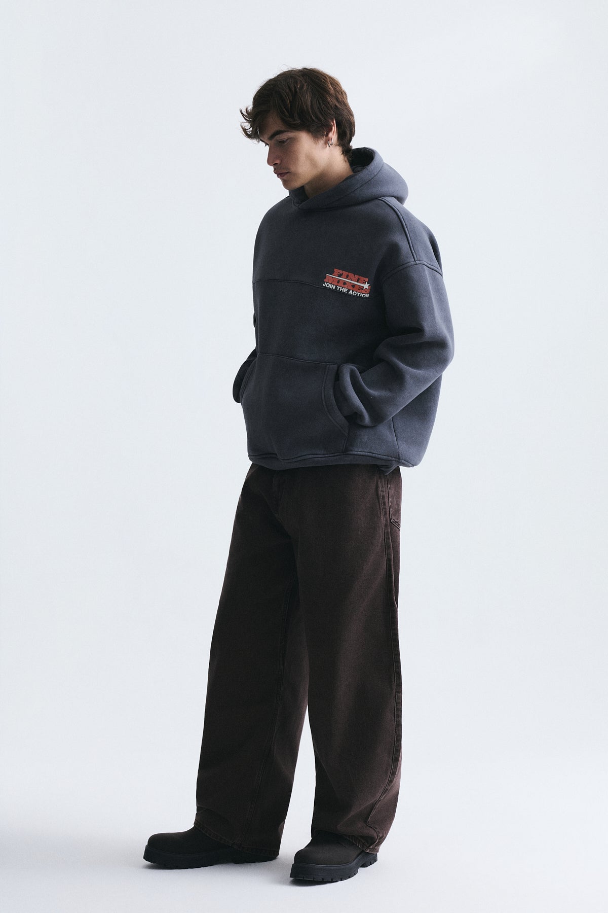 Oversized Washable Hooded Sweatshirt