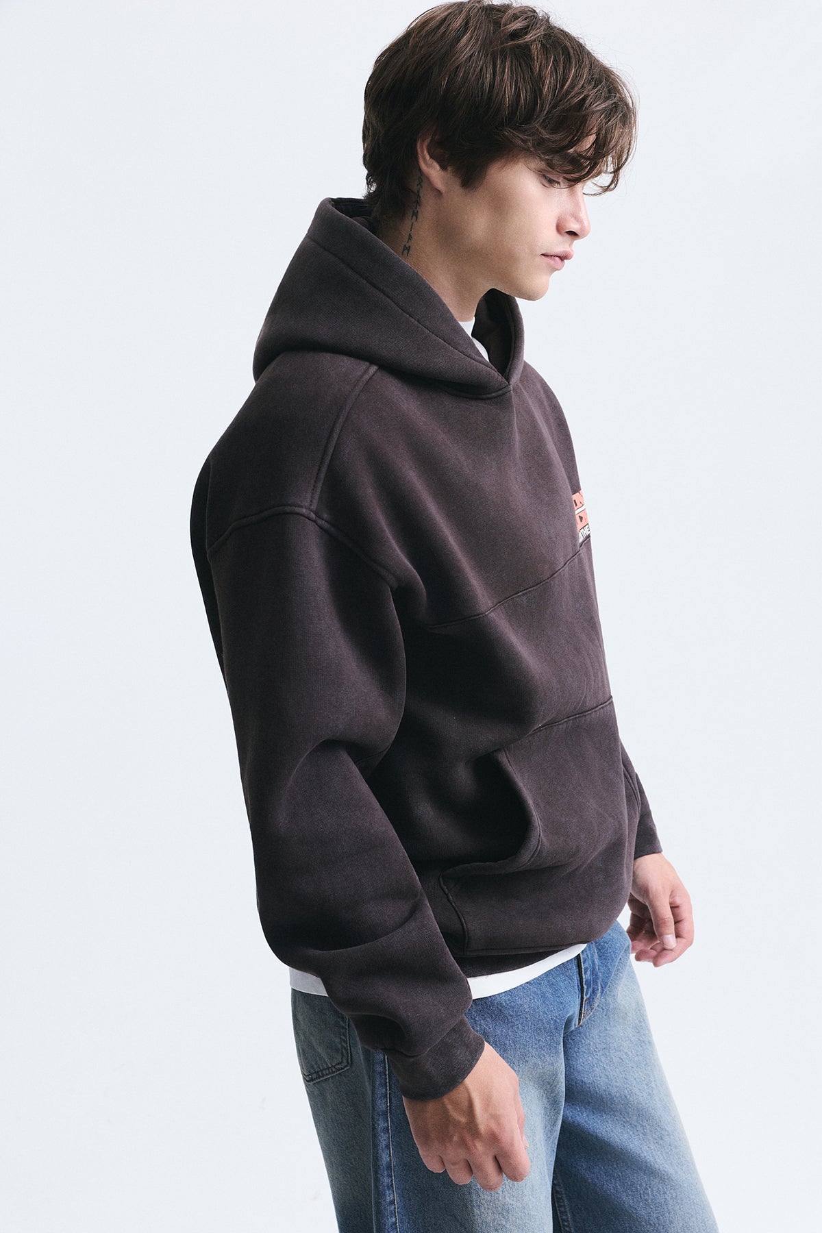 Oversized Washable Hooded Sweatshirt