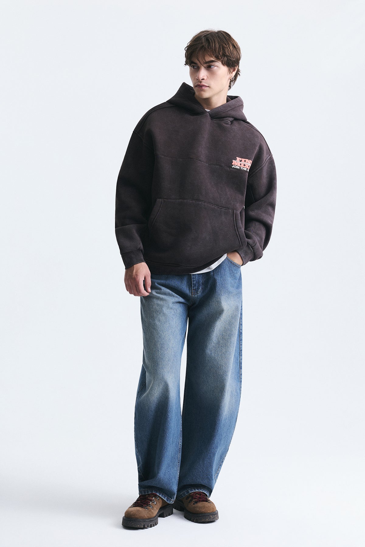 Oversized Washable Hooded Sweatshirt
