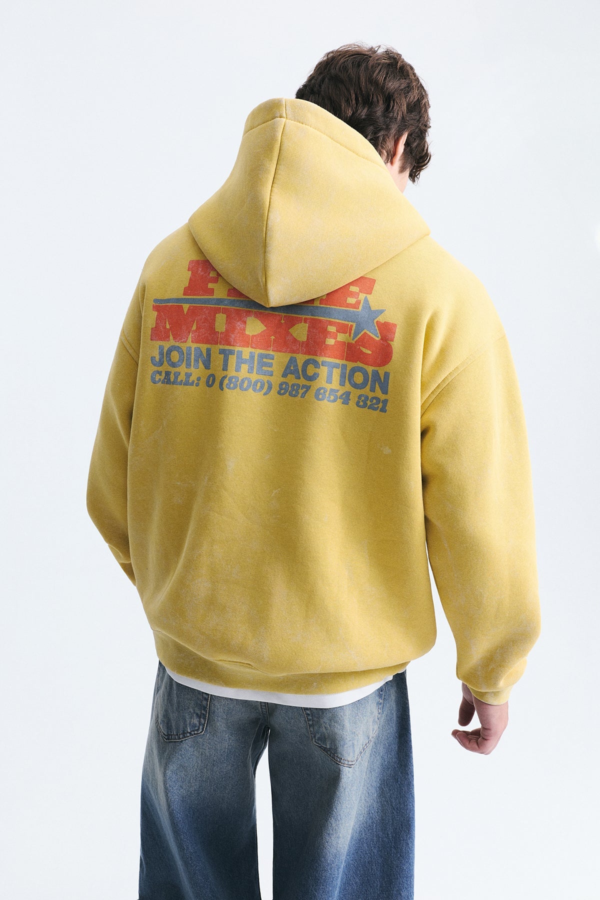 Oversized Washable Hooded Sweatshirt