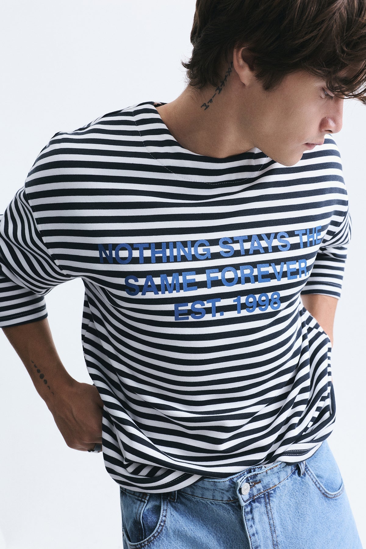 Oversized Striped Sweatshirt