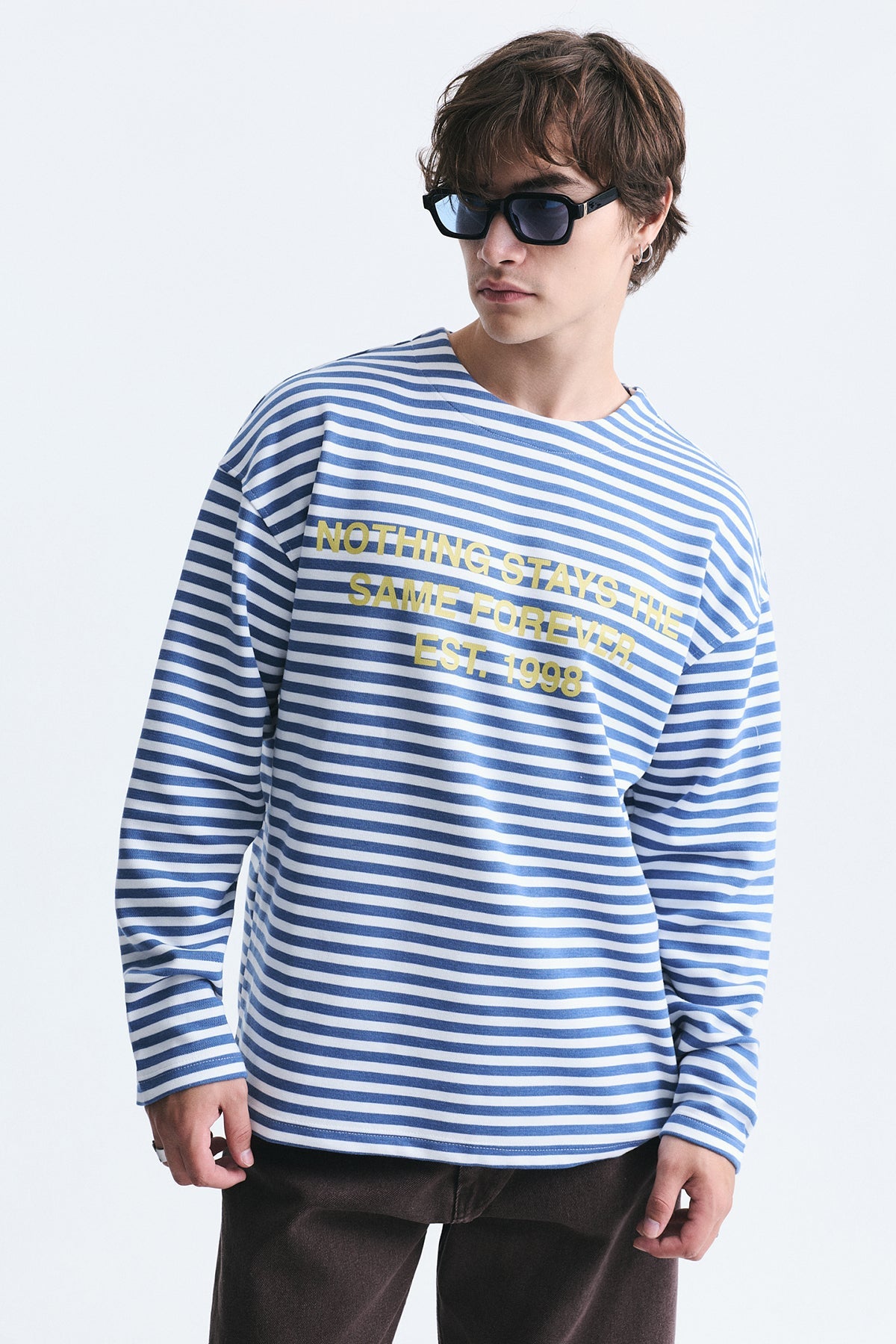 Oversized Striped Sweatshirt