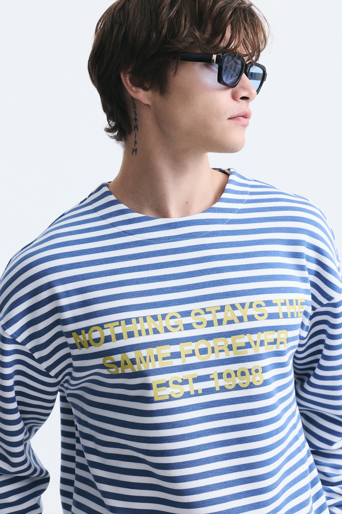 Oversized Striped Sweatshirt