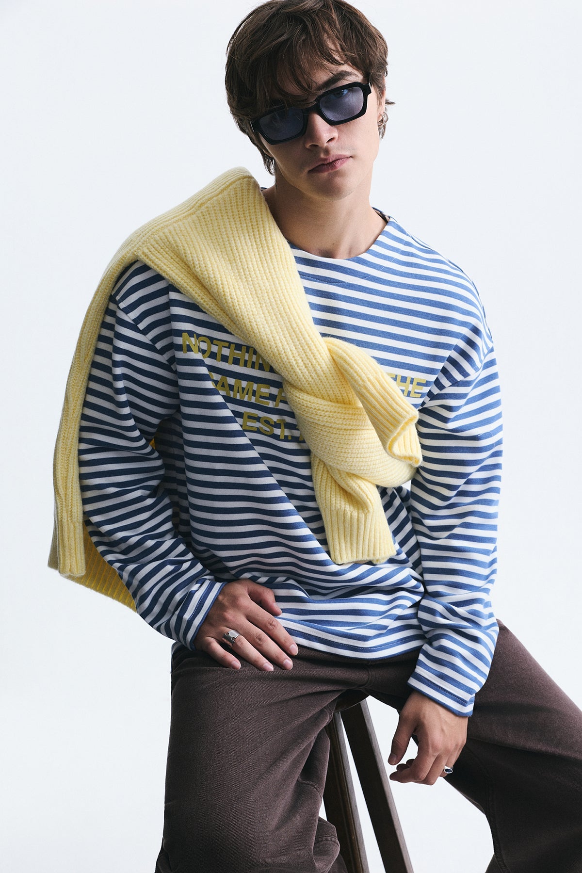 Oversized Striped Sweatshirt