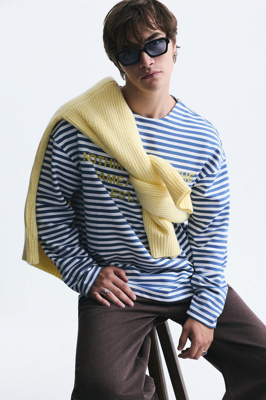 Oversized Striped Sweatshirt