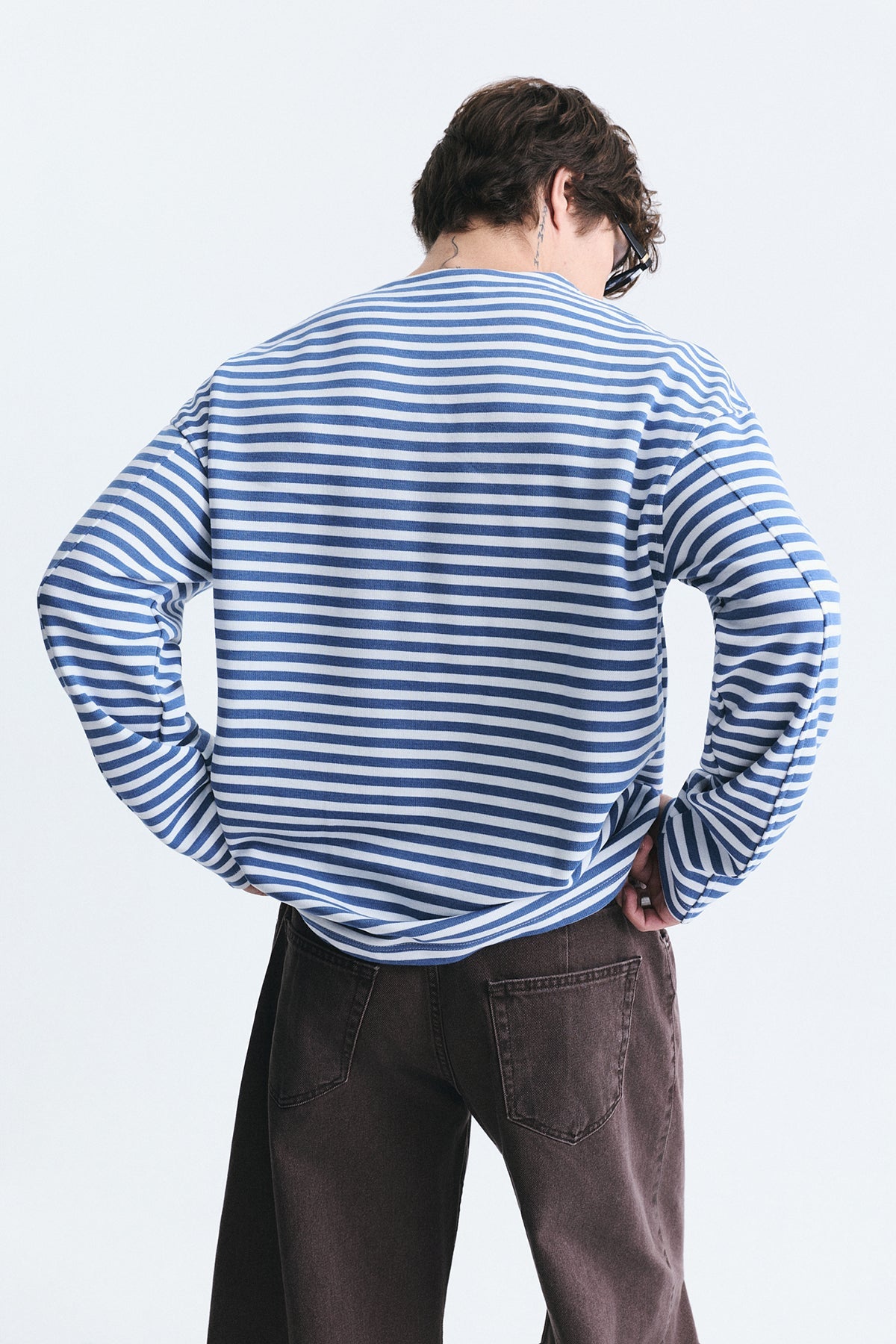 Oversized Striped Sweatshirt
