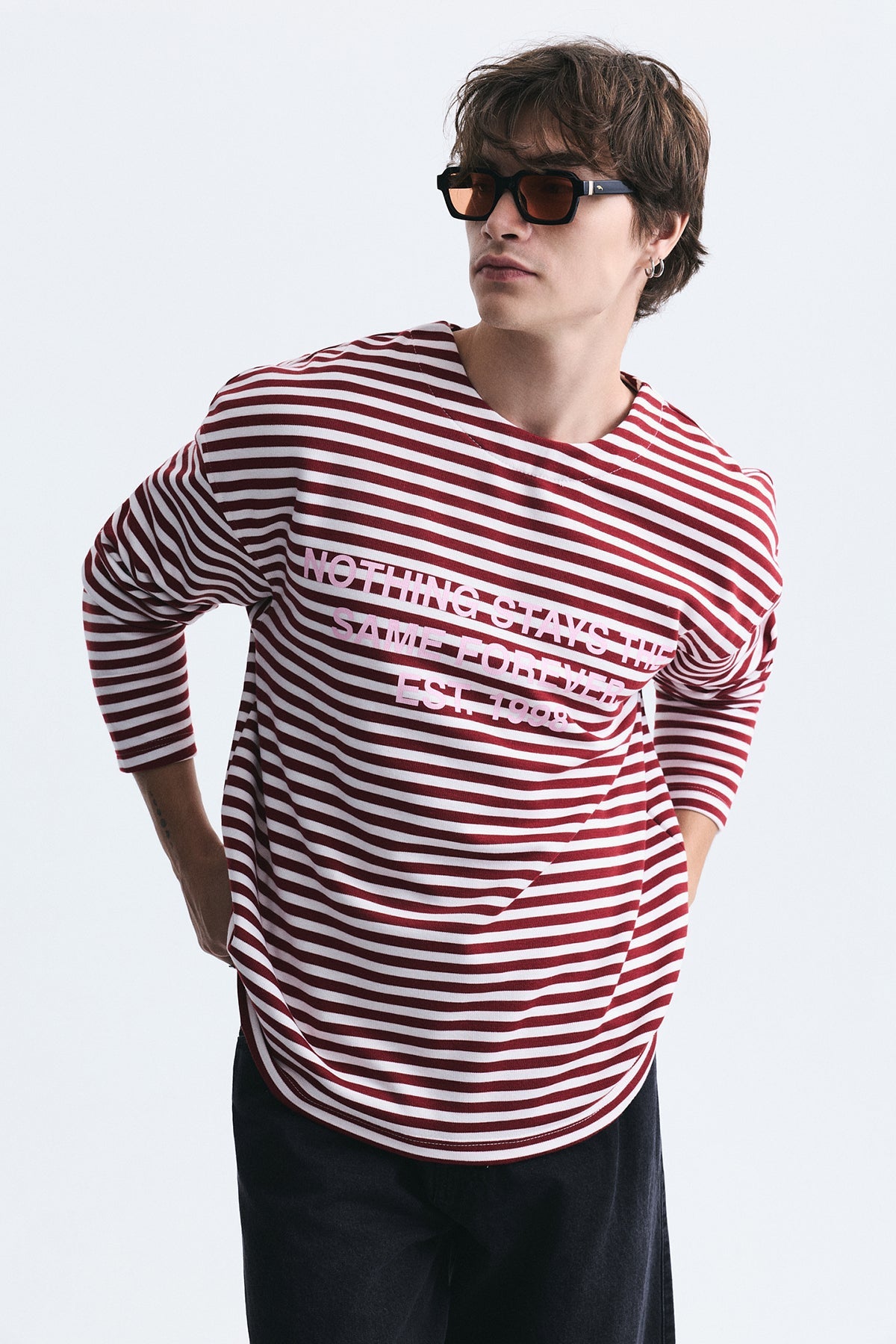 Oversized Striped Sweatshirt