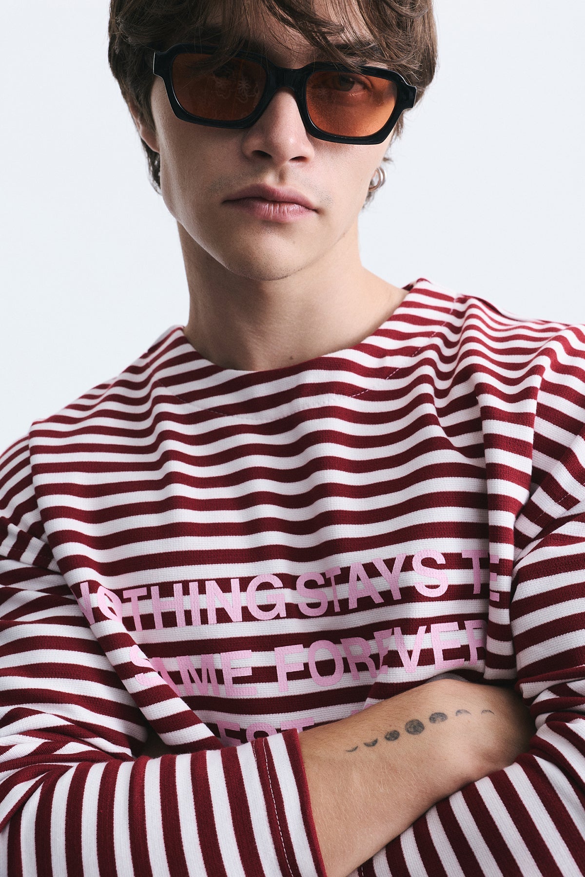 Oversized Striped Sweatshirt