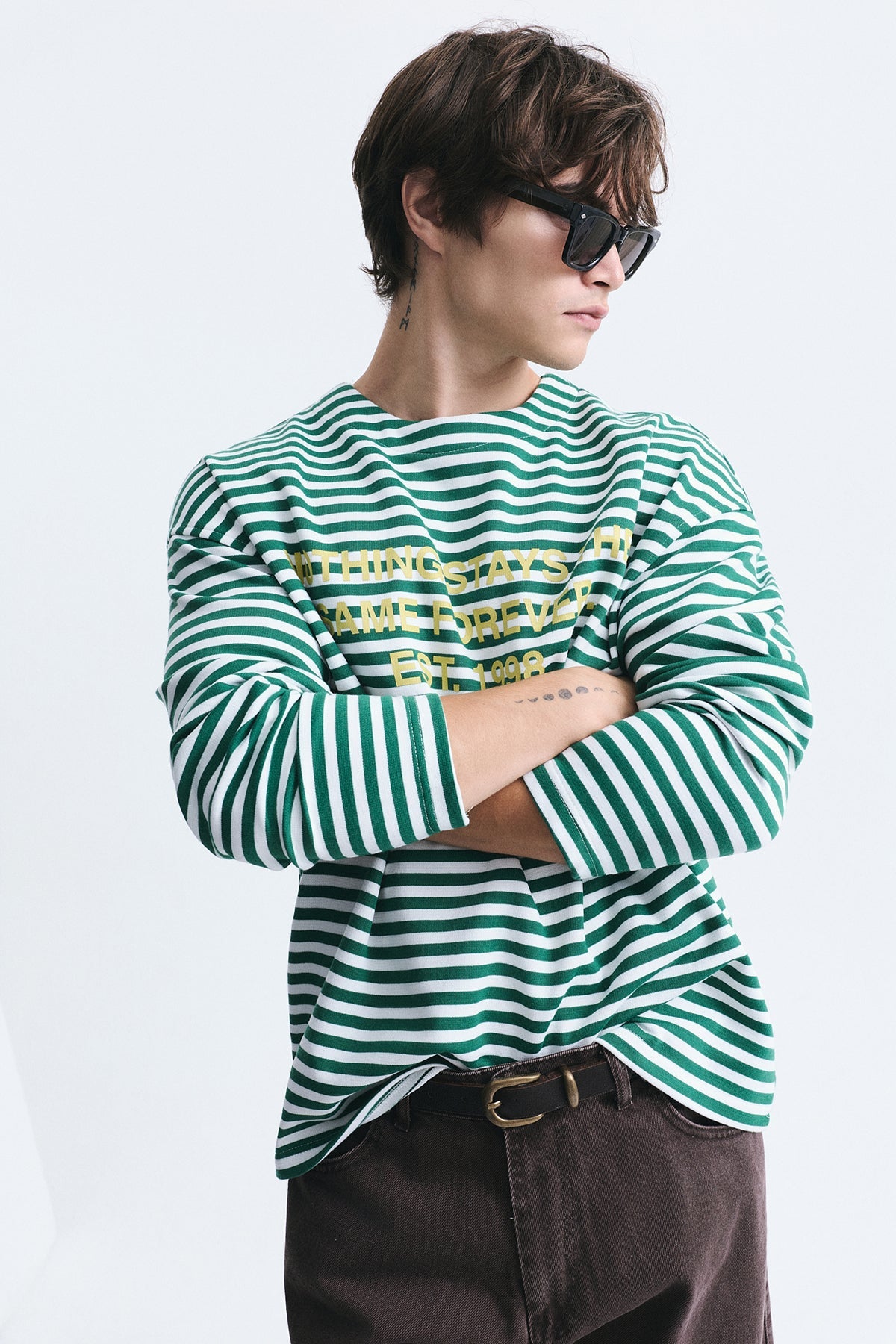 Oversized Striped Sweatshirt