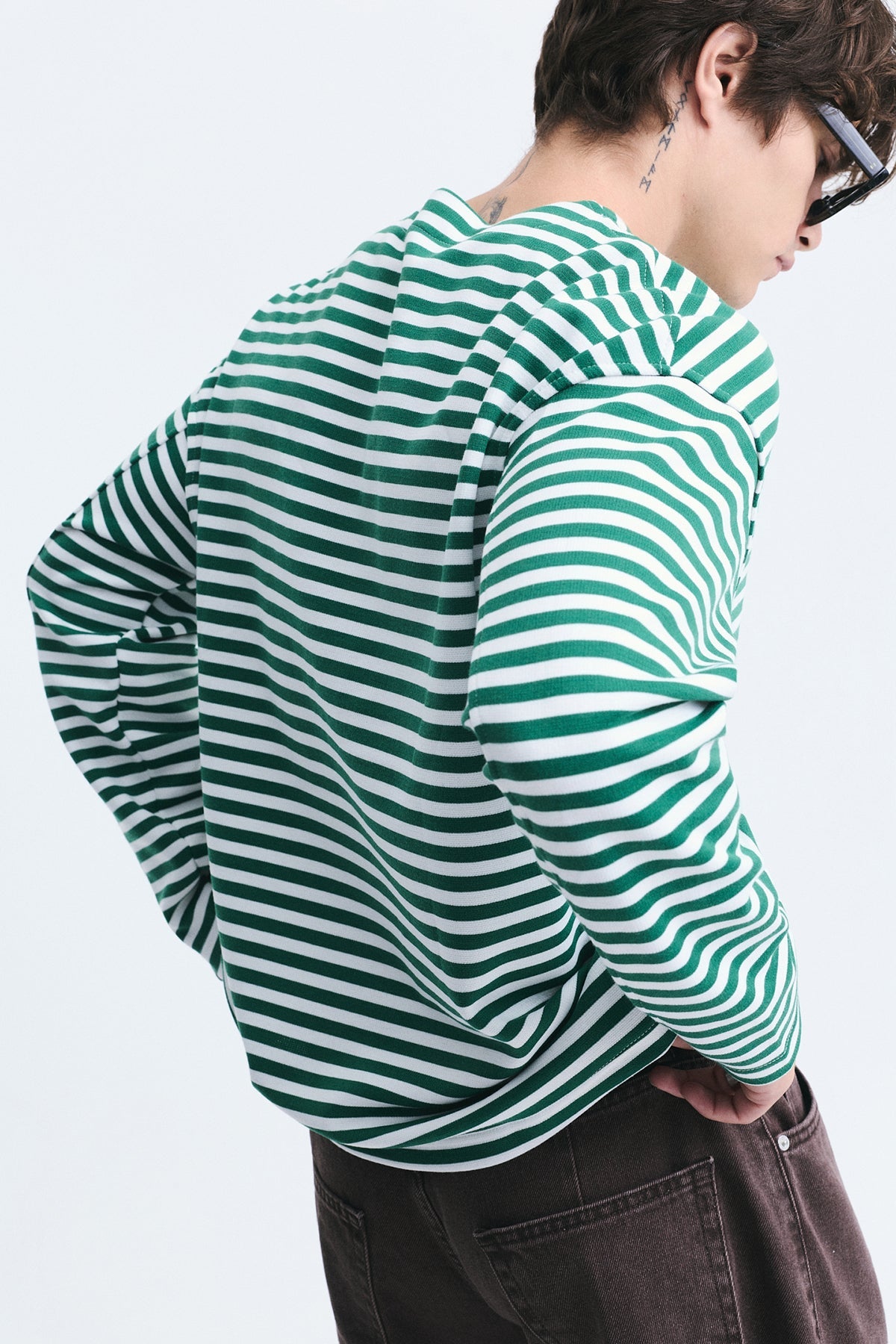 Oversized Striped Sweatshirt