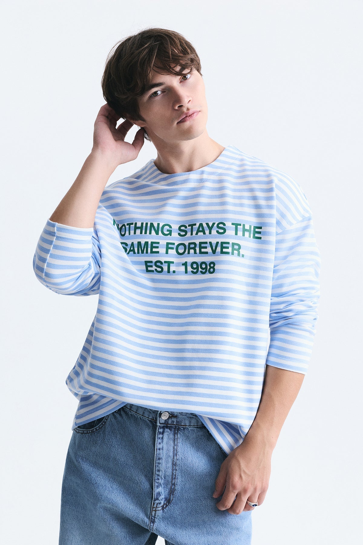 Oversized Striped Sweatshirt